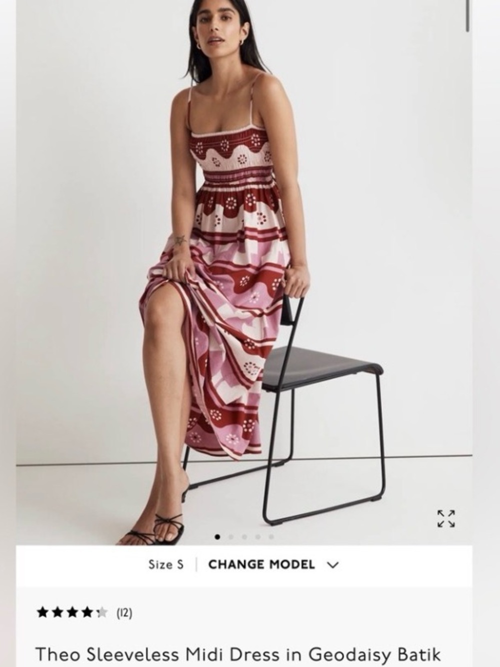 Madewell geodaisy batik Theo
 Geometric Smocked Maxi Dress